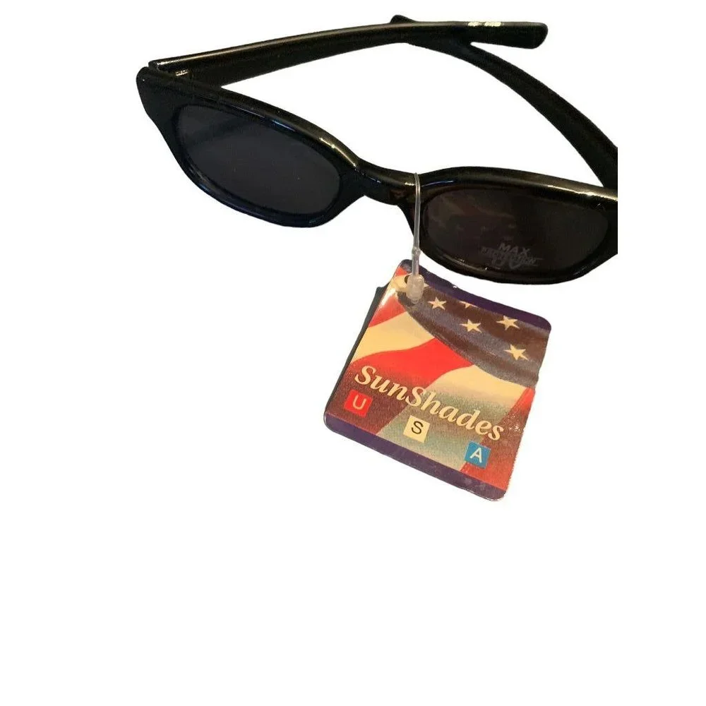 Glance Youth Sunglasses Black Oval Frame UV400 Protection 4300-B New